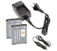 DSTE 2pcs EN-EL19 Batteria & Caricabatteria Compatible per Nikon Coolpix S100 S2600 S2700 S3200 SS3500