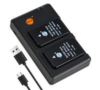 DSTE 2PCS EN-EL20 EN-EL20A (1900mAh/7.4V) Batteria Caricatore Compatibile per Nikon 1 J1, 1 J2, 1 J3, 1 S1, 1 V3