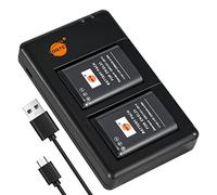 DSTE 2pcs EN-EL23 ENEL23 Batteria + USB Dual Caricatore Compatibile per Nikon Coolpix P600 S810c P900s