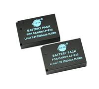 DSTE? 2pcs LP-E12 Rechargeable Li-ion Battery for Canon EOS M, EOS Rebel SL1, EOS 100D