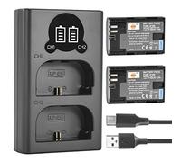DSTE 2pcs LP-E6 Batteria e Caricatore Compatibile con Canon EOS 5D Mark II, 5D Mark III, 5D Mark IV, 5DS, 5DS R, 6D, 7D, 80D, 70D, 60D