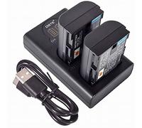 DSTE 2pcs LP-E6 Batteria e caricatore USB compatibile con Canon EOS 5D Mark II, DS Mark III, 5D Mark IV, 5DS, 5DS R, 6D, 7D, 80D, 70D, 60D