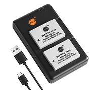 DSTE 2PCS NB-10L NB10L (1400mAh/7.4V) Batteria Caricatore Compatibile per Canon PowerShot G1 X, G15, G16, SX40 HS, SX50 HS