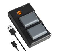 DSTE 2PCS NB-2LH NB-2L (1900mAh/7.4V) Batteria Caricatore Compatibile per Canon Optura 500,PowerShot G9, S40, VIXIA HF R100, HG10, HV40, EOS 400D, Digital Rebel XT, XTi, FV500, FVM20, BP-2L5