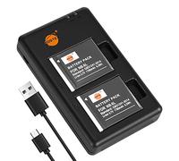 DSTE 2PCS NB-6L NB6L (1700mAh/3.7V) Batteria Caricatore Compatibile per Canon PowerShot IS SX275,SX510,SX600,SX610,SX71