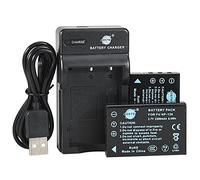 DSTE NP-120 - Batteria agli ioni di litio (2 pezzi) e micro USB, compatibile con fotocamera Fujifilm FinePix 603 F10 F11 M603 F10 Zoom F11 Zoom M603 Zoom
