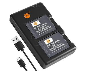 DSTE 2pcs NP-BD1 NP-FD1 Batteria + USB Dual Caricatore Compatibile per DSC-G3, DSC-T2, DSC-T70, DSC-T75, DSC-T77, DSC-T90, DSC-T200, DSC-T300