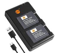 DSTE 2pcs NP-BD1 NP-FD1 Ricaricabile Li-ion Batteria + USB Dual Caricatore Compatibile per Sony DSC-G3, DSC-T2, DSC-T70, DSC-T75, DSC-T77, DSC-T90, DSC-T200, DSC-T300