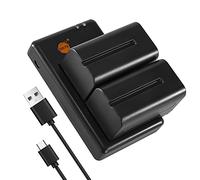 DSTE 2PCS NP-F730 NP-F750 (5000mAh/7.4V) Batteria Caricatore Compatibile per Sony CCD-TRV815, DCR-TRV9, CCD-TR3, CCD-TRV82, DCR-TRV900, CCD-TR3000, CCD-TRV85, DCR-VX200, CCD-TR3300