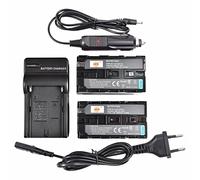 DSTE 2PCS NP-F750 Batterie and DC01E Caricabatterie Compatibile per DCR-TRV820 CCD-SC55 DCR-TRV9 CCD-TR3 CCD-TRV82 DCR-TRV900