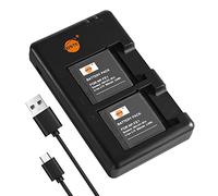DSTE 2PCS NP-FE1 (950mAh/3.7V) Batteria Caricatore Compatibile per DSC-T7, DSC-T7/b, DSC-T7/S Digital Fotocamera