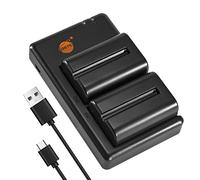 DSTE 2PCS NP-FM500H (2300mAh/7.4V) Batteria & Caricatore Compatibile per Sony Alpha a58, Alpha a99