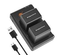 DSTE 2PCS NP-FV70 (2600mAh/7.4V) Batteria Caricatore Compatibile per Sony DCR-SR15, DCR-SR21, DCR-SR68, DCR-SR88, DCR-SX15, DCR-SX21, DCR-SX45, DCR-SX63, DCR-SX65, DCR-SX83, DCR-SX85
