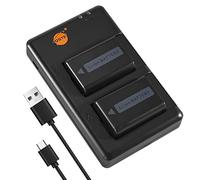 DSTE 2PCS NP-FW50 Batteria & Caricatore Compatibile per Sony A6000, A6300, A6400, A6500