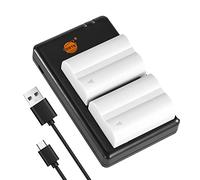 DSTE 2PCS PS-BLM5 BLM-5 Batteria & Caricatore Compatibile per Olympus E1, E5, E3, E300, E330, E500, E510, E520, C-8080, C-7070, C-5060