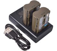DSTE 2x BP 511 Ricambio Batteria Caricatore doppio USB con display LCD