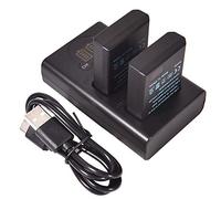 DSTE 2x EN-EL14 Ricambio Batteria + Caricatore doppio USB con display LCD Compatibile per Nikon D3300,D3400,D5300,D5500,D5600,D3200,D5200,D5100,D3S Df,Coolpix P7000,P7100 Impugnatura batteria BG-2G