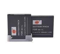 DSTE 2x NB-11L Ricaricabile Li-ion Batteria Compatibile per Canon PowerShot A2300 A2400 A2500 A2600 A3400 A3500 A4000 IS Macchina Fotografica
