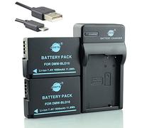 DSTE - Batteria agli ioni di litio e caricabatterie micro USB, compatibile con Panasonic DMW-BLD10, DMW-BLD10PP, DMW-BLD10E, DE-A93B e Panasonic Lumix DMC-G3, DMC-GF2, DMC-GX1