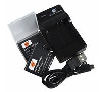 DSTE - Batteria agli ioni di litio e caricabatterie micro USB, compatibile con Sony NP-BK1 Bloggie MHS-CM5 MHS-PM5 DSC-S850 DSC-S950 DSC-S980 DSC-W180 DSC-W190 DSC-W370 Webbie MHS-PM1