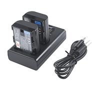 DSTE - Batteria di ricambio LP-E6 LP-E6N LP-E6NH + caricatore USB doppio con display LCD compatibile con fotocamera digitale Canon EOS 5D Mark III, 5DS,5DS R, 60Da,70D