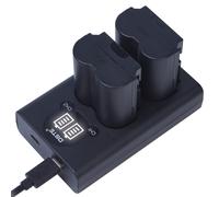 DSTE Batteria di ricambio NP W235 caricatore USB doppio con display LCD