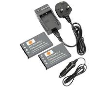 DSTE - Batteria ricaricabile agli ioni di litio NP-20 + caricatore DC75U, compatibile con Casio NP20, NP-20DBA e Casio Exilim EX-M2, EX-M20, EX-S20, EX-S880, EX-Z7, EX-Z8, EX-Z11, EX-Z60, EX-Z65,