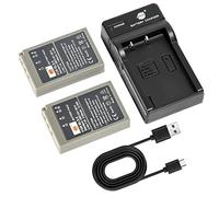 DSTE BLS-5 Batteria (2 pezzi) e caricatore compatibili con Olympus E-400 E-410 E-420 E-450 E-600 E-620 E-P1 E-P2 E-P3