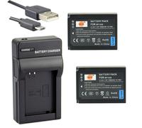 DSTE BP 1030 Li ion Batteria (2 Pacco) e Caricabatterie USB Compatibile per