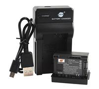 DSTE BP-808 - Batteria agli ioni di litio e caricatore micro USB, compatibile con Canon BP-807, BP-809 e Canon FS200, FS300, FS400, FS21, FS22, FS31, FS40