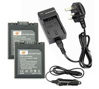 DSTE® Caricabatterie DC62U + 2x S002E Batteria per Panasonic CGA-S002, CGA-S002A, CGA-S002E, DMW-BM7 and Lumix DMC-FZ1, DMC-FZ2, DMC-FZ3, DMC-FZ4, DMC-FZ5, DMC-FZ10, DMC-FZ15, DMC-FZ20
