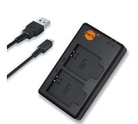 DSTE - Caricabatterie USB Dual compatibile con Canon NB-11L, NB-11LH come CB-2LF, alimentazione tramite cavo di ricarica micro USB a USB-A 2.0