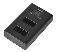 DSTE - Caricatore doppio USB con display LCD, compatibile con batteria SPCC1B e fotocamera digitale MAX - Alimentazione tramite cavo USB tipo C a USB 2.0 maschio