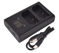 DSTE Caricatore doppio USB con display LCD Compatibile per DMW-BLF19E, DMW-BLF19 e Panasonic Lumix DMC-GH3