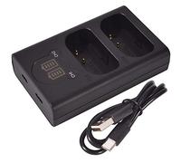 DSTE Caricatore doppio USB con display LCD Compatibile per DMW-BLJ31 DMW-BLJ31e e Panasonic LUMIX S1, LUMIX S1R, LUMIX S1H, DMW-BGS1R