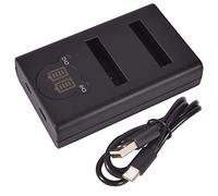 DSTE Caricatore doppio USB con display LCD per NB-6L, NB-6LH e Canon PowerShot X500, SD3500, SD4000, IS SX275, SX510, SX600, SX610, SX710, HS D10, D20, ELPH 500 HS