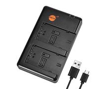 DSTE Caricatore USB doppio compatibile con batterie Sony NP-FZ100, A6600, A6700, ZV-E1, FX3, FX30, A1, A9 II, A9R, A9S, A7R V, A7S III, A7 IV, A7 IV, A7C