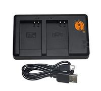 DSTE - Caricatore USB Dual compatibile con Canon NB-10L come CB-2LC - Alimentazione tramite micro USB a USB 2.0 cavo di ricarica
