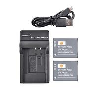 DSTE (confezione da 2) batteria agli ioni di litio e caricabatterie micro USB, compatibile con fotocamera DB-110, Ricoh GR III, Ricoh WG-6, Ricoh G900, Ricoh G900SE