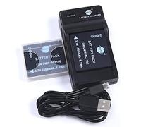 DSTE Confezione da 2 batterie agli ioni di litio e caricatore micro USB, compatibile con fotocamera Panasonic DMW-BCF10E, DMC-FH3, DMC-FT4, DMC-FX68, DMC-FX550, DMC-TS3, DMC-FH20, DMC-FX60, CGA-S106B