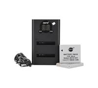 DSTE - Confezione da 2 batterie di ricambio NB-4L NB 4L + doppio caricatore USB con display LCD compatibile con Canon PowerShot SD1100 is SD1400 TX1 ELPH 100