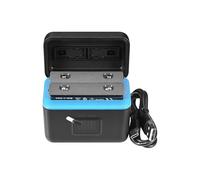 DSTE Confezione da 2 batterie Is360 X5 Is360 X5B (3,89 V/2550 mAh) + caricatore rapido a 2 canali con slot per schede Micro SD e cavo USB tipo C, compatibile con 360 X5 Accessories Is360 X5 Is360 X5