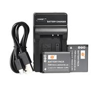 DSTE D-LI88 Li-ion Batteria (2-Pacco) e Caricabatterie USB per Pentax Optio H90, P70, P80, W90, WS80