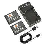 DSTE D-LI96 - Batteria ricaricabile agli ioni di litio e caricatore USB compatibile con fotocamera Pentax WG-1000, confezione da 2