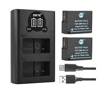 DSTE DMW-BLC12 DMW-BLC12E Batteria (confezione da 2) e caricatore USB compatibile con Panasonic Lumix DMC-FZ200, DMC-FZ1000, DMC-G5, DMC-G6, DMC-G7, DMC-GX8