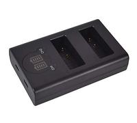 DSTE DMW-BLE9 DMW-BLG10 - Caricatore doppio USB con display LCD, compatibile con Panasonic DMW-BLE9E, DMW-BLE9PP, DMW-BLG10E, Lumix DMC-GF3, alimentazione tramite cavo USB di tipo C a spina USB-A 2.0