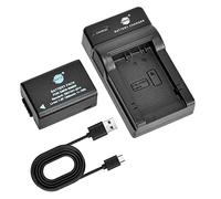 DSTE DMW-BMB9 DMW-BMB9E - Batteria per fotocamera e caricatore USB compatibile con Panasonic Lumix DMC-FZ40 DMC-FZ45 DMC-FZ60 DMC-FZ62 DMC-FZ70 DMC-FZ72 DMC-FZ100