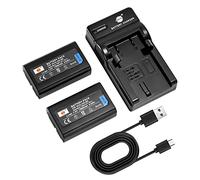 DSTE EN-EL1 ENEL1 Batteria per fotocamera (2 pezzi) e caricatore compatibile con Cooipix 4300 4500 4800 5400 5700 775 8700 880 885 995 E880