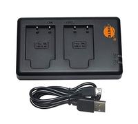 DSTE EN-EL19 - Caricatore USB Dual compatibile con Nikon ENEL19, Casio NP-120, Sony NP-BJ1 - Alimentazione tramite cavo di ricarica micro USB a USB-A 2.0