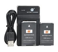 DSTE EN-EL22 - Batteria agli ioni di litio (2 pezzi) e caricatore micro USB compatibile per fotocamera Nikon 1 J4,1 S2